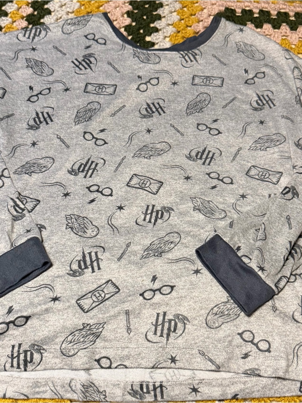 Harry Potter Grey Graphic Sweatshirt with Dark Grey Trim